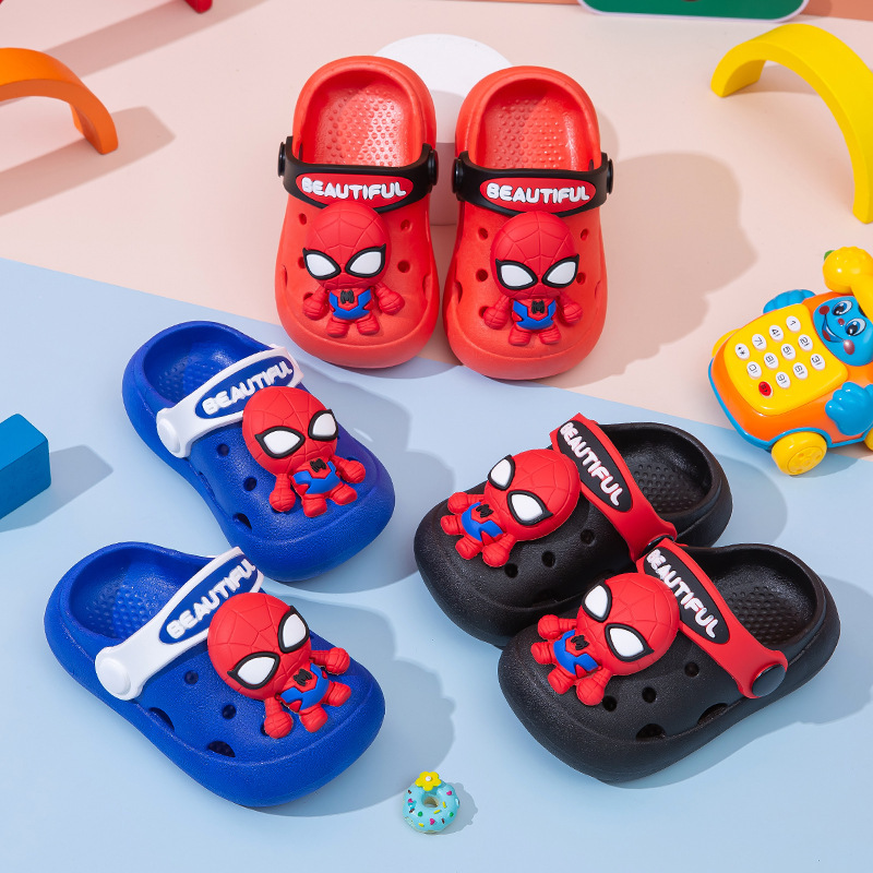 2026 New Spider-Man Boys' Clogs Summer Non-Slip Soft Sole Closed-Toe Breathable Sandals Baby Beach Shoes 2026 New Spider-Man Boys' Clogs Summer Non-Slip Soft Sole Closed-Toe Breathable Sandals Baby Beach Shoes