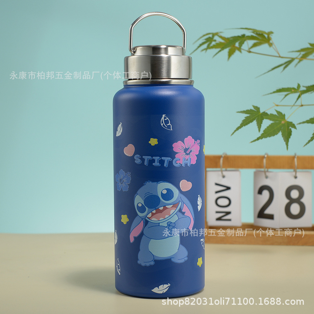 Olla espacial de dibujos animados explosiva transfronteriza, termo, olla portátil de acero inoxidable 304, nuevo punto portátil portátil portátil al por mayor