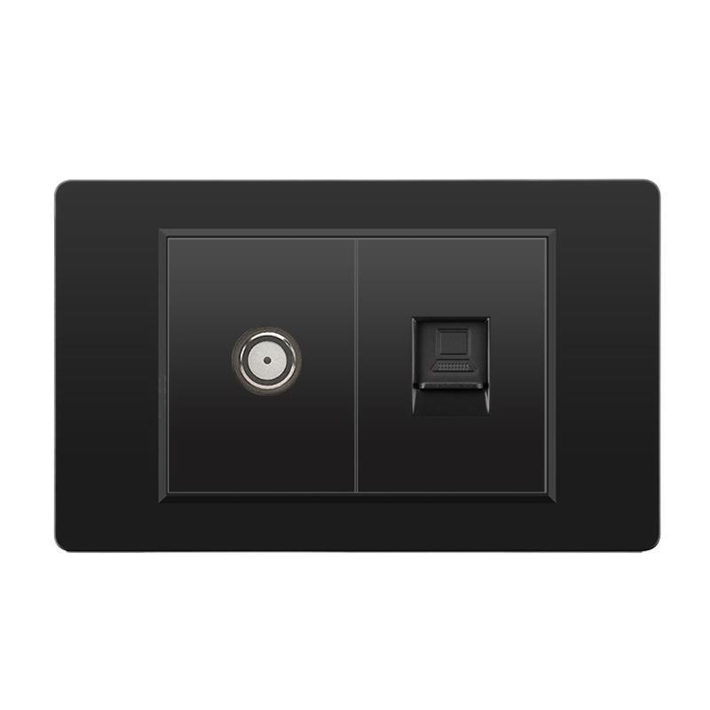 外国貿易スイッチソケット黒 PC パネル壁東南アジアタイ 6 穴台湾ソケット 20Wtype-c|undefined