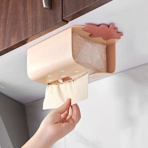 Stylish contrasting color strawberry paper box, multifunctional cartoon paper box, nail-free, drill-free, cute and personalized strawberry tissue box