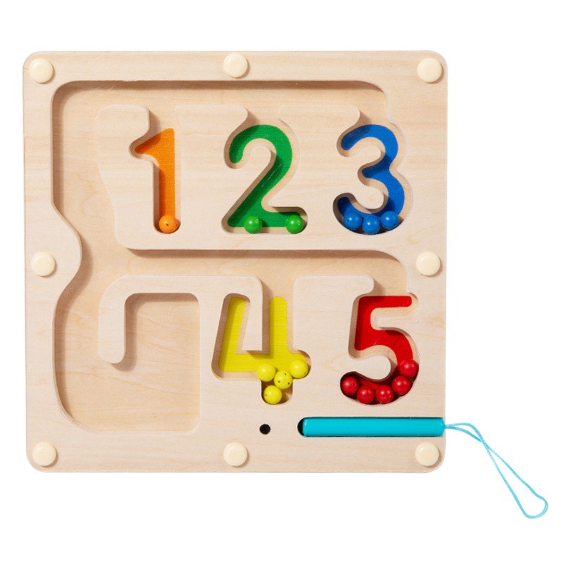 Clasificación magnética del color del bebé que cuenta la educación temprana de los niños pluma magnética caminando laberinto kindergarten juguetes educativos