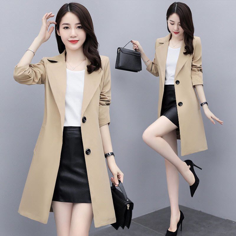 Windbreaker Women's Mid-length British Style Coat Spring and Autumn 2025 New Elegant Fashionable High-end Korean Style Loose Coat