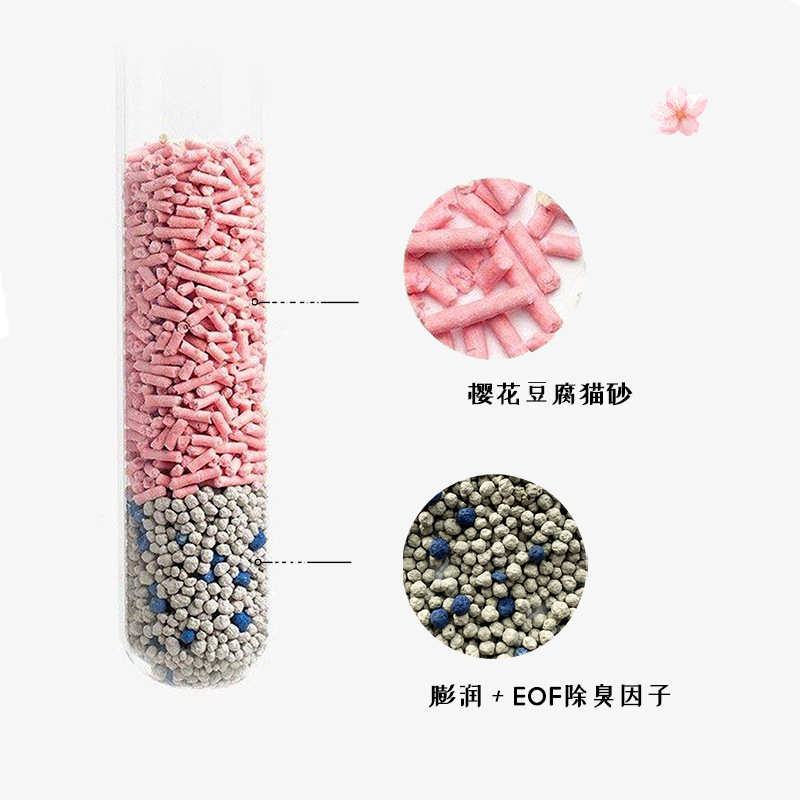 ペット用混合猫砂 豆腐砂 トイレに流せる 簡単版 消臭 低塵 粘着しない底面 猫砂 特価砂|undefined