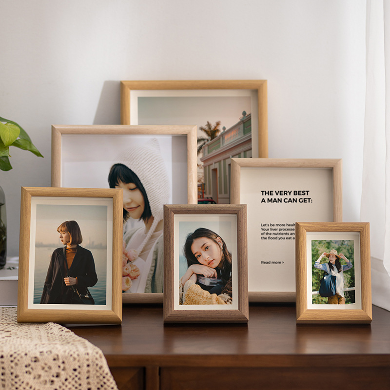 Wooden Photo Frame 6inch Photo Frame Display Stand High-End 3inch 10inch Children's Photo Wall Decorative Picture Frame Empty Frame for Mounting Wooden Photo Frame 6inch Photo Frame Display Stand High-End 3inch 10inch Children's Photo Wall Decorative Picture Frame Empty Frame for Mounting