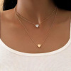 Necklace heart-shaped, trend accessory, 2021 collection, European style, simple and elegant design