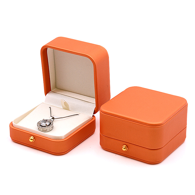 Caja de anillo naranja caballo hebilla de oro caja de anillo caja de pulsera caja de collar caja de oreja caja de broche caja de insignia
