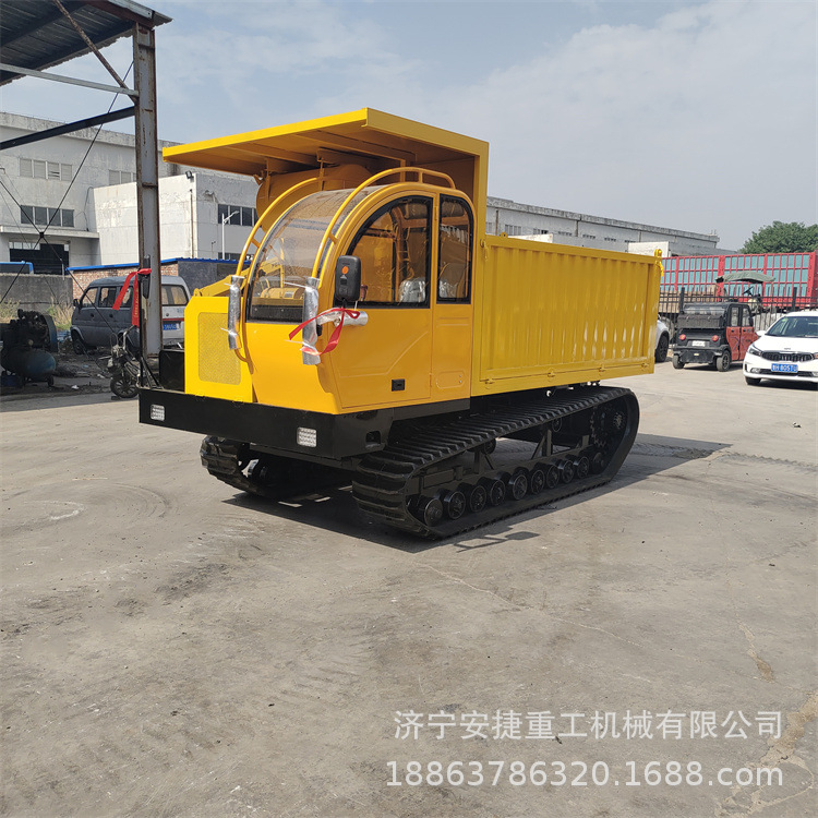 箱体旋转履带运输车 山地重载履带运料车 10吨拉林木爬坡运输车.