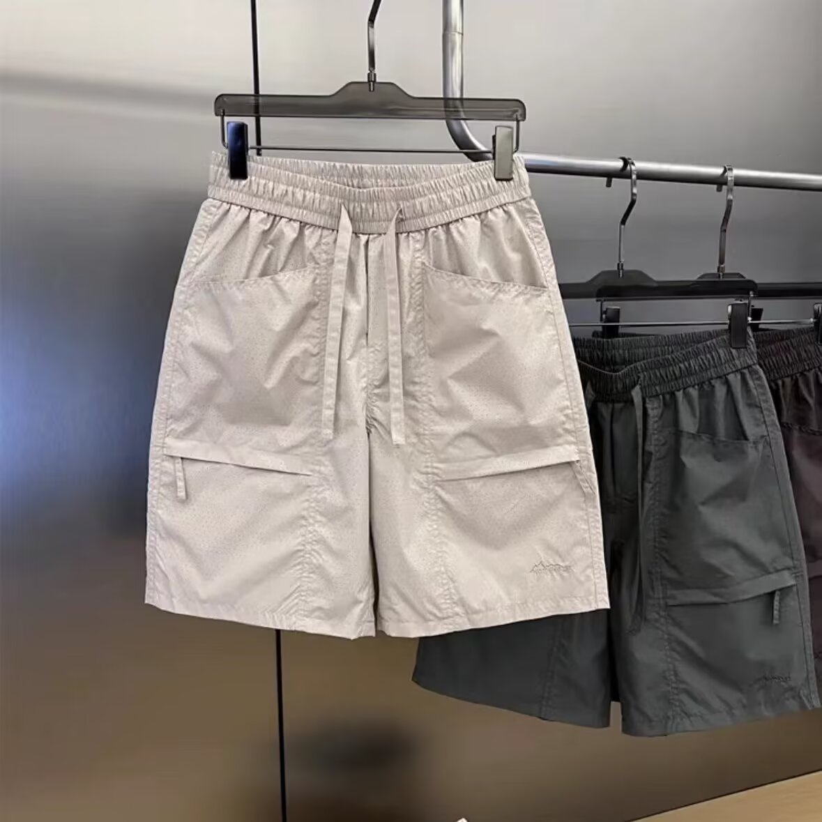 American Retro Breathable Cargo Shorts Men's Summer Loose Quick-Drying Casual Five-Point Pants Trendy Outdoor Sports Pants