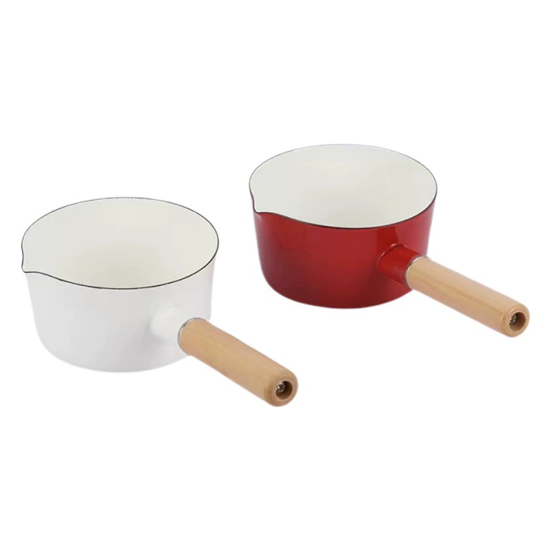 Эмалированный горшок, интернет-знаменитость, горячая модель, оптовая продажа, бытовая эмаль, эмаль, кастрюля с одной ручкой, газовая индукционная плита, универсальный эмалированный горшок