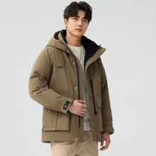 防水户外滑雪服90%羽绒服鸭绒新国标连帽外套男夹克加厚保暖高品2