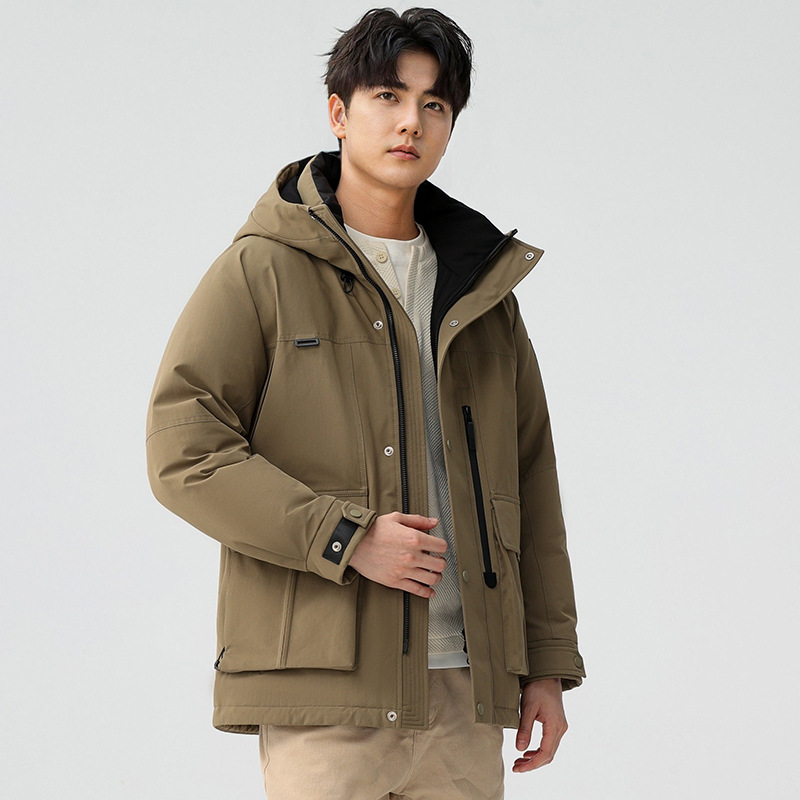 防水户外滑雪服90%羽绒服鸭绒新国标连帽外套男夹克加厚保暖高品2