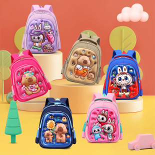 New 12 inch EVA children's hard shell bag 3D three-dimensional kindergarten schoolbag cute Kabibala children's shoulder bag