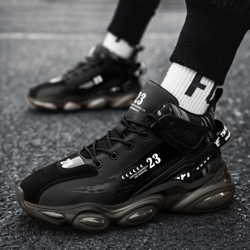 Autumn and winter foreign trade velvet sports shoes men's shoes versatile men's casual daddy shock-absorbing basketball running shoes wholesale