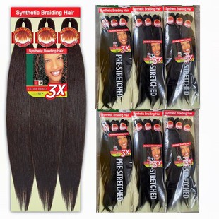 3X Easy braid hair �͜���ȼ���˼ٰl�K�p52inch������EZ�ٰl�p