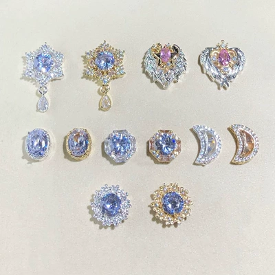 14K Gold-Filled Color-Preserving Crystal DIY Accessories Egg-Shaped Star Moon Magic Box Bead Spacer Bracelet Necklace Accessories