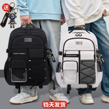 新款跨境小学生书包女初中生大容量轻便耐磨减负高中生双肩包批发