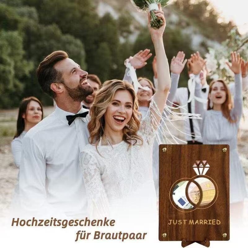 나무 지갑 반지