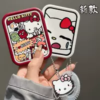 Cute double-sided folding handheld high quality mirror for elementary school students, wholesale