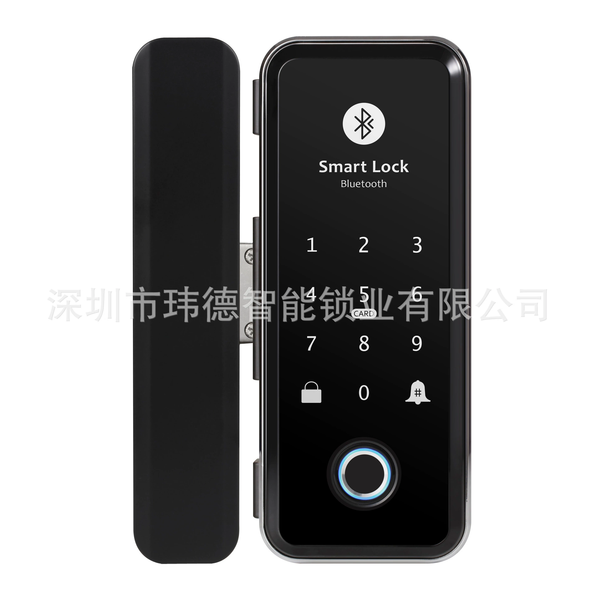 Замок Tongtong, приложение, Bluetooth, кодовый замок для офисной стеклянной двери, отпечаток пальца, накладки не требуются, умный двустворчатый дверной замок