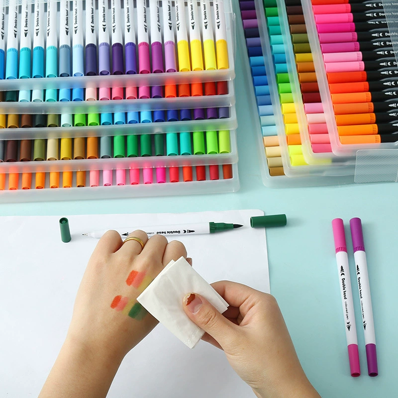 Art children's marker for elementary school students, double-sided watercolour, crayons, water-based pen, brush