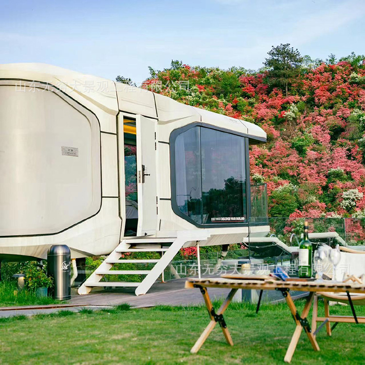 Grandes tiendas del hotel creativo integrado punto escénico B & B cápsula espacial al aire libre insonorizada Apple cabina Villa