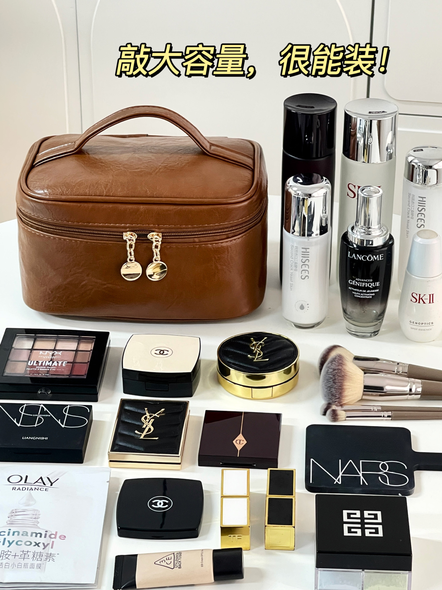 2025 nueva bolsa de cosméticos bolsa de almacenamiento de estilo retro de gran capacidad bolsa de almacenamiento impermeable bolsa de lavado de viaje portátil avanzada