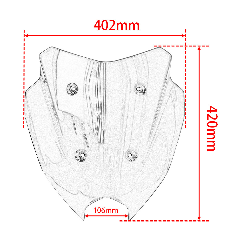 Suitable for 25 Models of Yamaha Nmax155 Modified Accessories, Original Style Racing Windshield, Windshield Instrument Cover, Windscreen