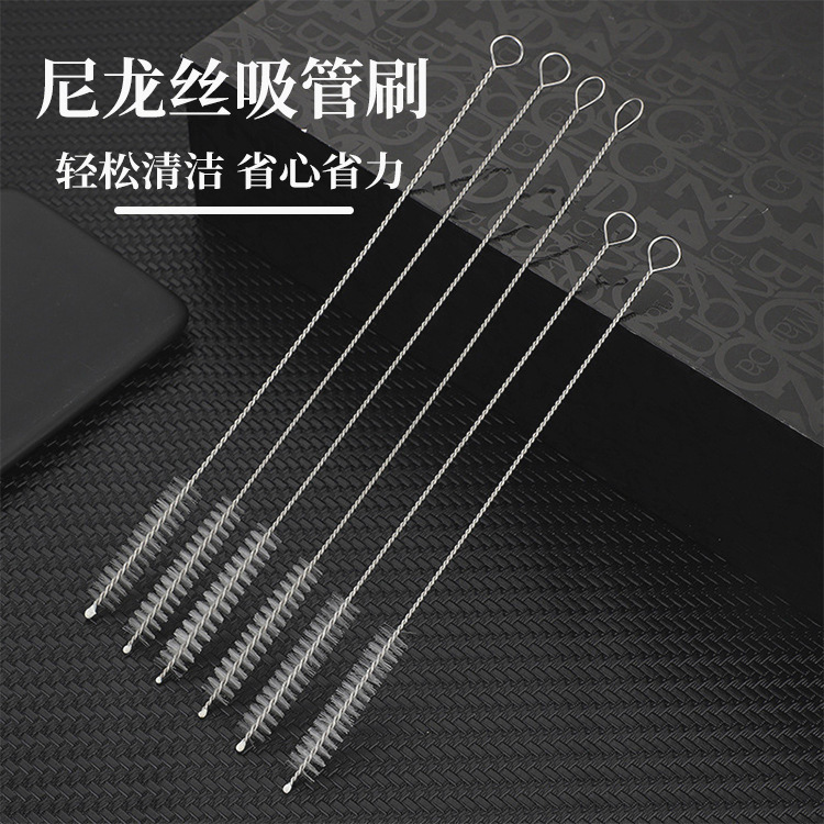 Straw brush cleaning brush wholesale slender gap brush teapot mouth hard hair bottle brush kitchen stainless steel small hair brush Straw brush cleaning brush wholesale slender gap brush teapot mouth hard hair bottle brush kitchen stainless steel small hair brush