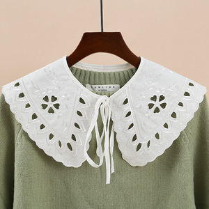 Han edition female false lace collar collar decorative collar shirt embroidered in the spring and autumn a large shawl collar