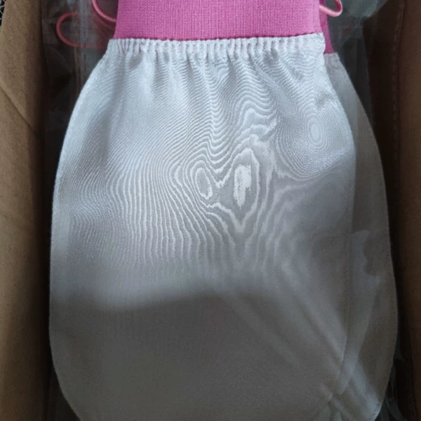 White + pink elastic