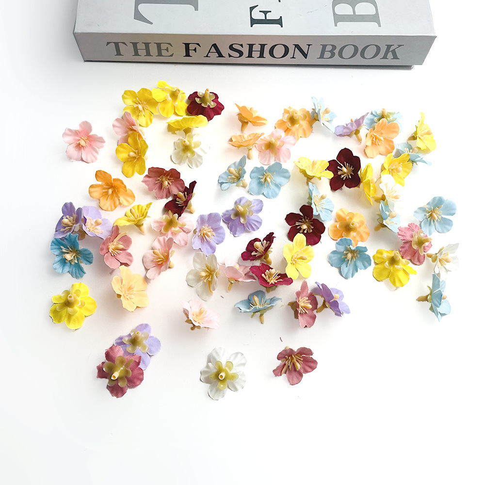 Simulación de flores de cerezo flores DIY pinzas de flores tocado props de disparo antiguo vestido chino decoración de cabello de boda pared de flores