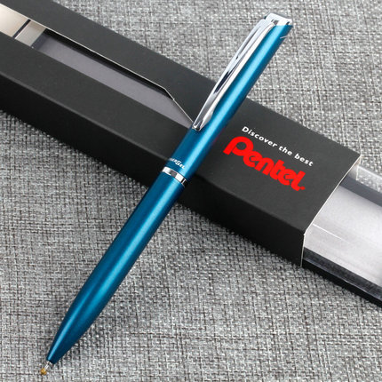 Pentel pitong gel pen BLN2005 metal pen holder pluma de gel de negocios japonés suave núcleo giratorio