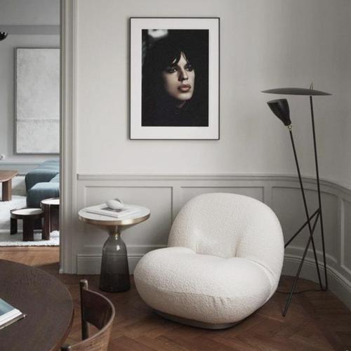 Nordic light luxury Internet celebrity style lazy sofa home living room balcony casual style lamb velvet single sofa chair