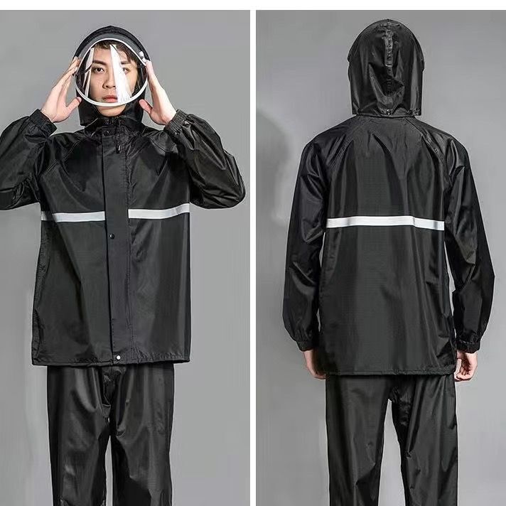 Raincoat Men's Rainproof Full-Body Split Rain Pants Suit Adult Long Electric Vehicle Takeaway Motorcycle Women's Work