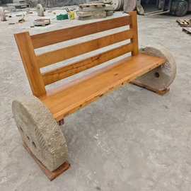 批发石磨盘庭院园林铺路石磨盘民间仿古装饰老石板石雕旧磨盘摆件