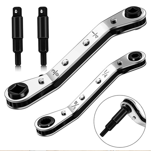 Air conditioning repair ratchet wrench CT122 series square one wrench set 1/4-3/16-5/16-3/8