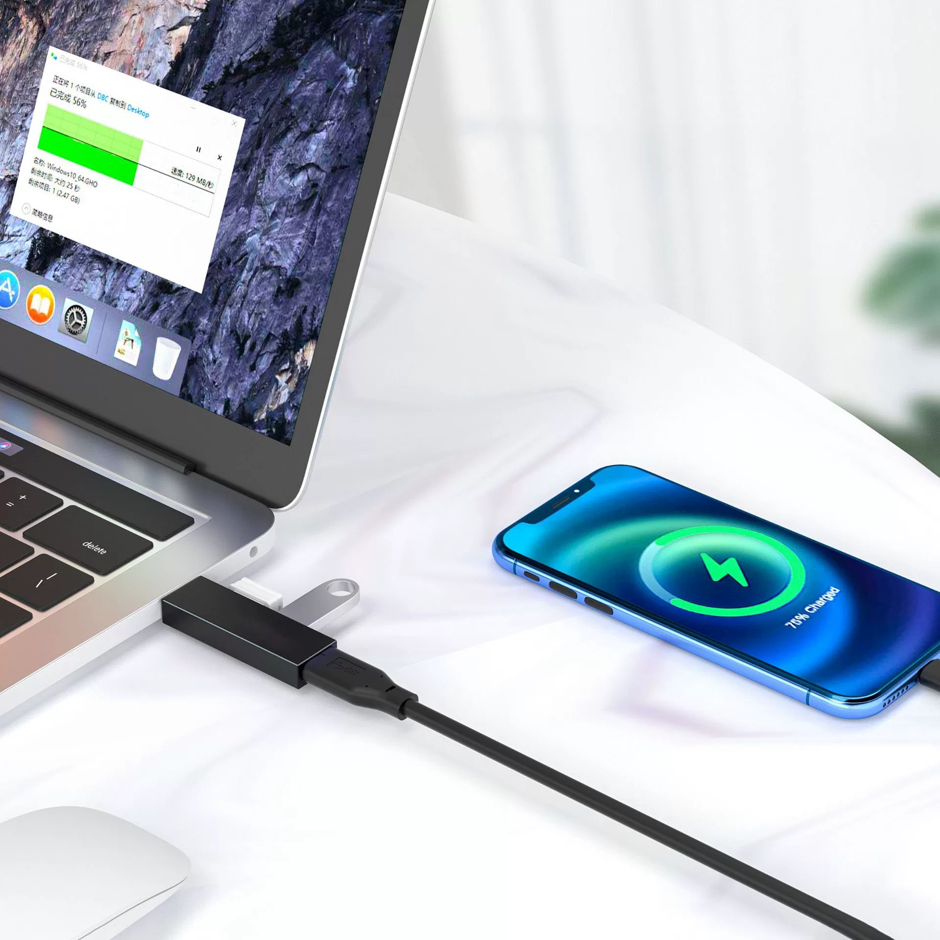 Портативный мини USB концентратор USB 3.0 с несколькими интерфейсами, многофункционный хаб-станция один в три
