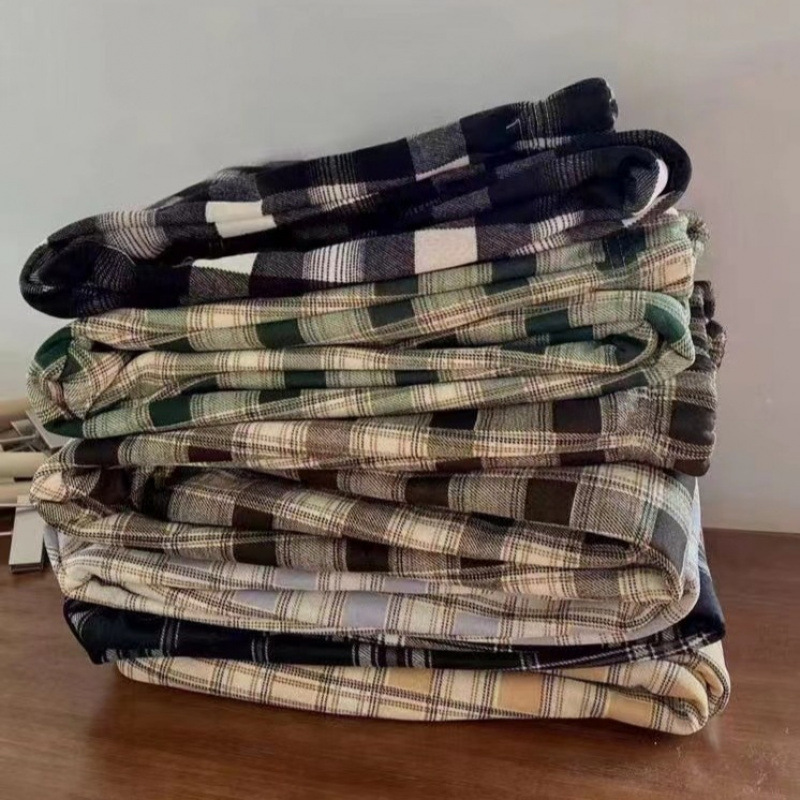 Lamb Fleece Pad Pants Staggering Waist Casual Pants Korean Style Outerwear Fashionable Loose Comfortable Walking Pants Home Straight Leg Pants