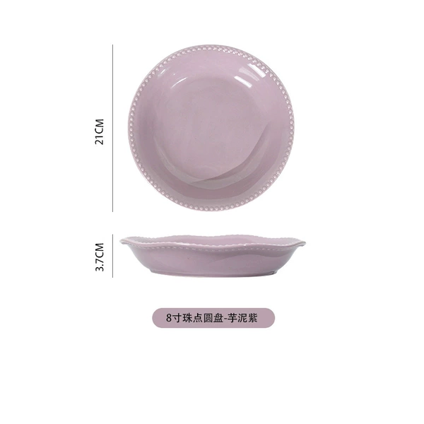 8 inch plate - taro purple