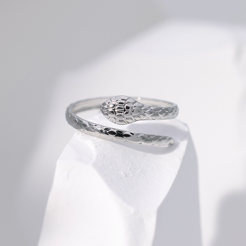 Fashion Snake Stainless Steel Plating Open Ring