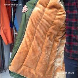 军棉大衣男冬季加厚长款可拆卸大衣冷库防寒棉衣加绒加厚黄大衣