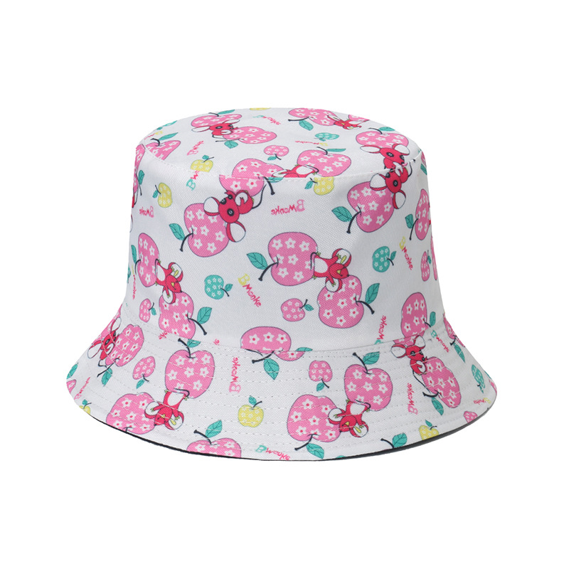 Fruit Pattern Women's Casual Streetwear Fruit Flat Eaves Bucket Hat