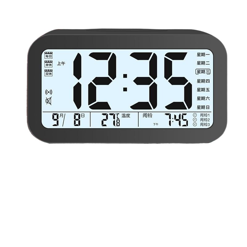 알람 시계 학생 침대 머리 간단한 창조적 인 전자 시계 아이들의 다기능 작은 시계 기숙사 경보 빛나는 머리