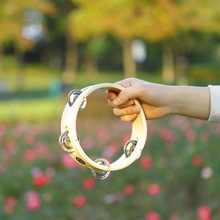 打击乐器6寸铃圈木质圈铃节日音乐玩具手摇铃乐器串铃儿童手握铃