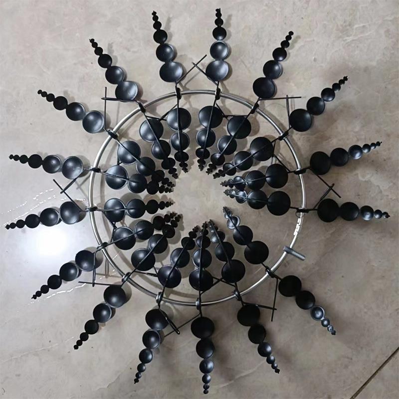 Molino de Viento Metálico Giratorio para Jardín, Colorido, Campana de Viento