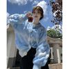 Real price~ Korean Edition Easy Exorcism solar system Lazy tender knitting Cardigan three-dimensional Flower sweater