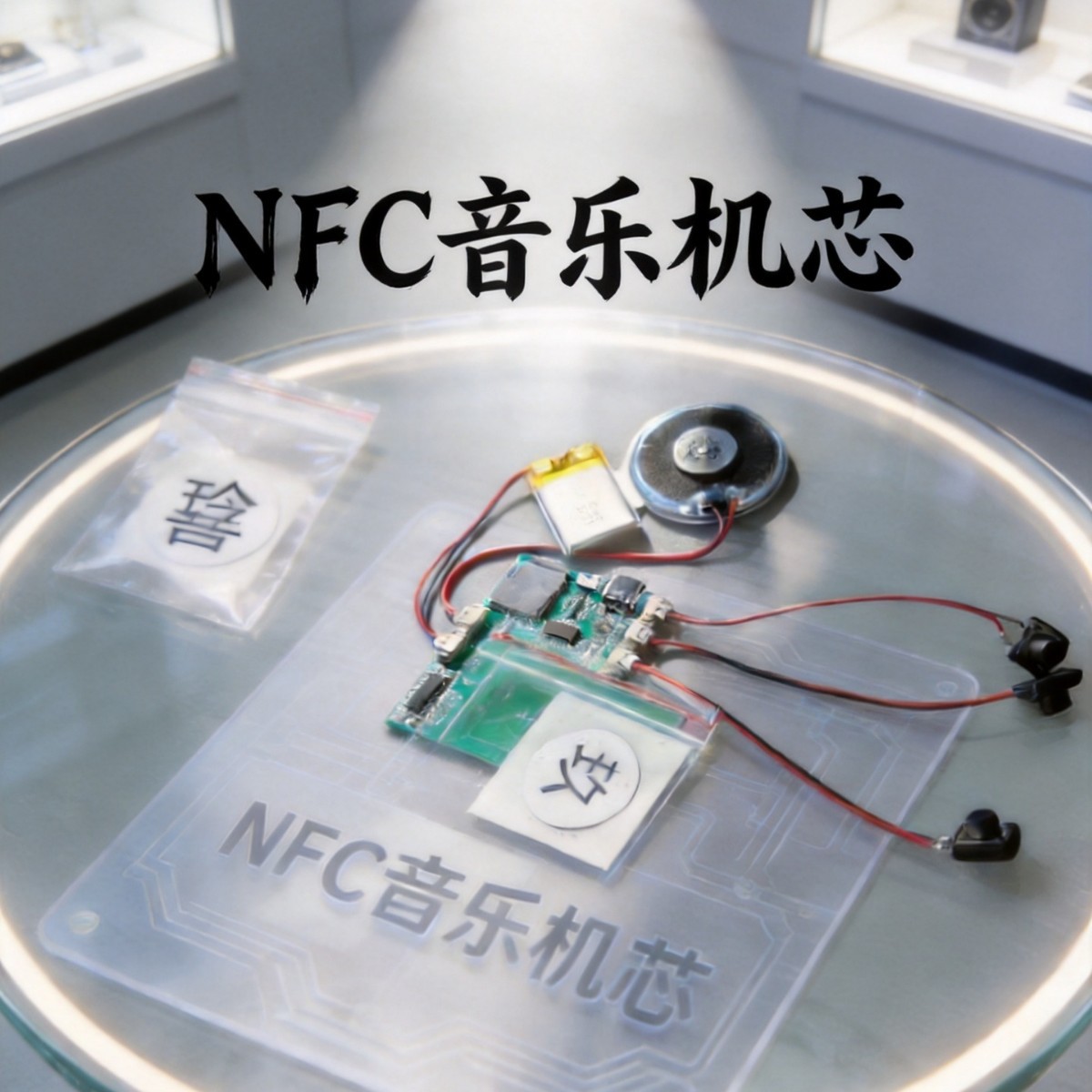 NFC冰箱贴音乐模块感应手机机芯? USB下载MC109-6.0机芯触碰播放