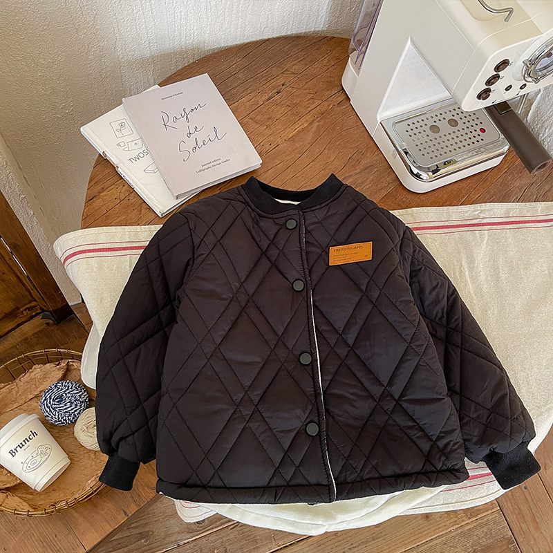 2024 nuevo otoño y invierno ropa interior para niños con chaqueta de algodón de lana de moda