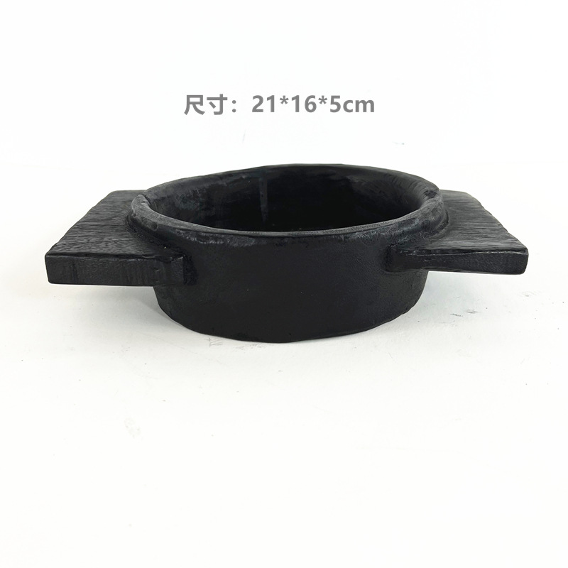 Ventas de la fábrica bandeja de madera hecha a mano decoración plato merienda plato de fruta B & B decoración de escritorio del hogar adornos