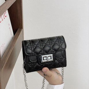 2025 Summer New Style Small Fragrance Diamond Chain Bag Women's Fashion Children's Shoulder Crossbody Bag Girls Small Shoulder Bag
